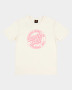 Santa Cruz Girls MFG Dot Front Tee - Cream