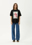 Afends Horsegirl Hemp Oversized Tee - Black