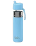 Frank Green 20oz SS Ceramic Reusable Bottle Sky Blue with Flip Straw Lid