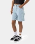 Santa Cruz Checker Heart Dot Carpenter Jean Shorts - Light Washed Indigo