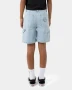 Santa Cruz Checker Heart Dot Carpenter Jean Shorts - Light Washed Indigo