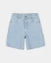 Santa Cruz Checker Heart Dot Carpenter Jean Shorts - Light Washed Indigo