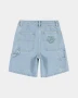 Santa Cruz Checker Heart Dot Carpenter Jean Shorts - Light Washed Indigo