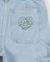 Santa Cruz Checker Heart Dot Carpenter Jean Shorts - Light Washed Indigo