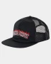 Santa Cruz Flamed Collegiate Arch Trucker Cap - Black