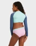 Roxy Girls 8 - 16 Colourblock Crop Top Lycra Set - Vintage Indigo