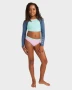 Roxy Girls 8 - 16 Colourblock Crop Top Lycra Set - Vintage Indigo