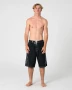 Rusty Tombstones Hybrid Waist Boardshort - Black