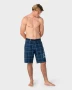 Rusty Scream Fixed Waist Boardshort - Navy Blue Plaid