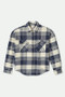 Brixton Bowery Womans Classic Flannel - Azure Blue/Whitecap  Plaid