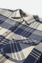 Brixton Bowery Womans Classic Flannel - Azure Blue/Whitecap  Plaid