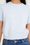 Huffer Kenzie Crop Knit Tee - Ice Blue