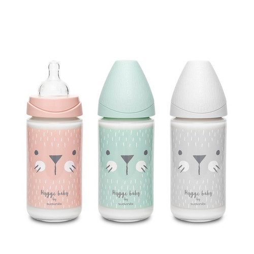 Biberón suavínex boca ancha 3 pos 120 mL