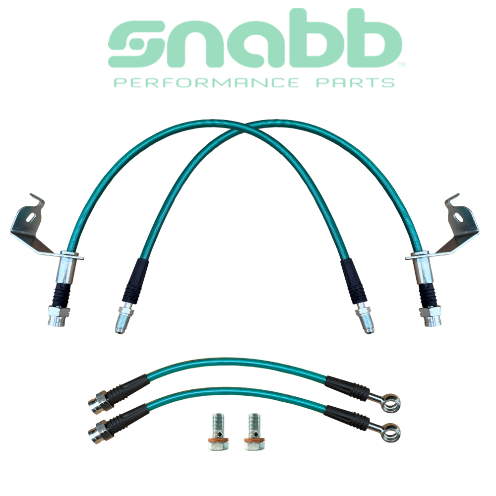 Snabb Stainless Steel Brake Line Kit, Volvo XC60/XC90 w/o Air Suspension