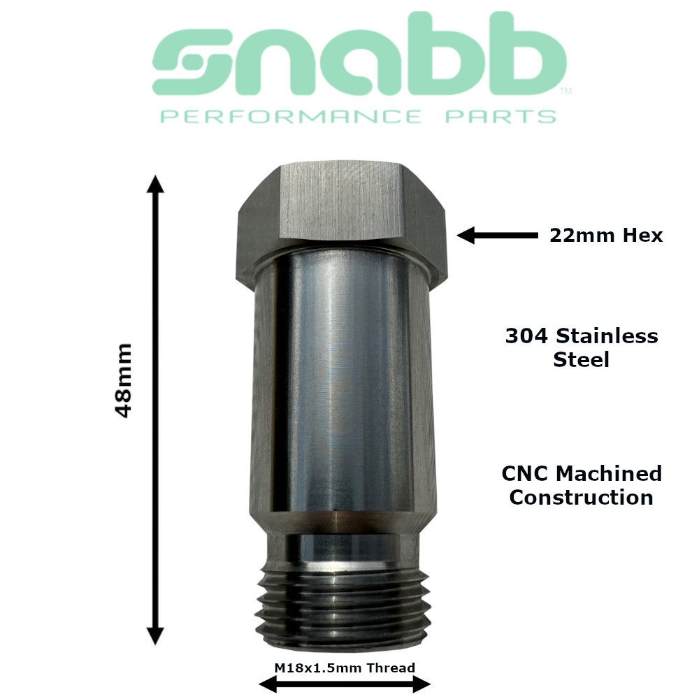 304 Stainless Steel Straight Oxygen Sensor Spacer - Snabb