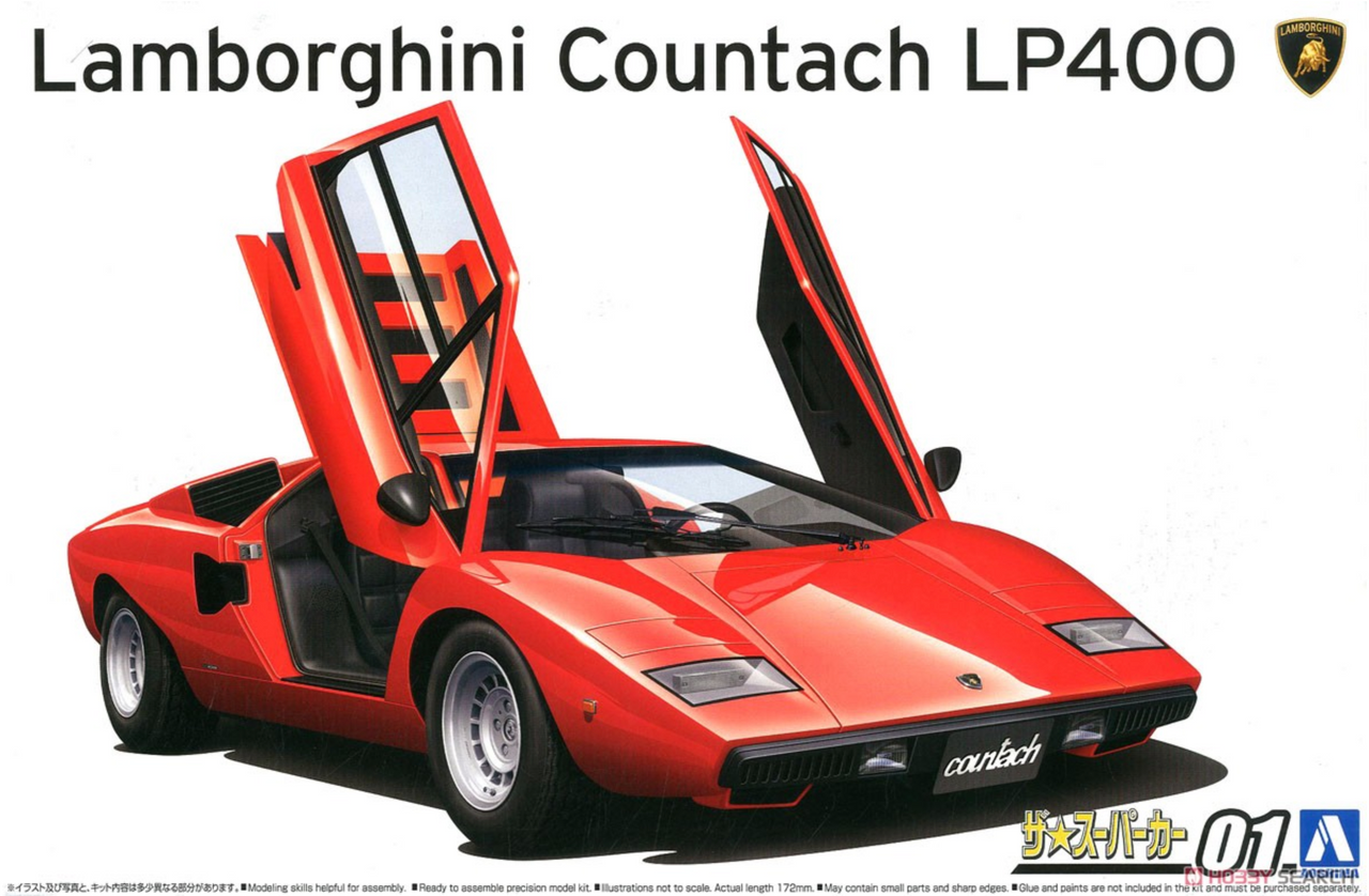 ミニカー Lamborghini Countach LP400S Proto type Aoshima - 1/24 `74 Lamborghini Countach LP400 - Hobby Station