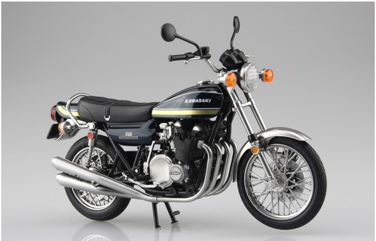 Aoshima - 1/12 Diecast Kawasaki 750RS(Z2) Iridescence Blue - Hobby
