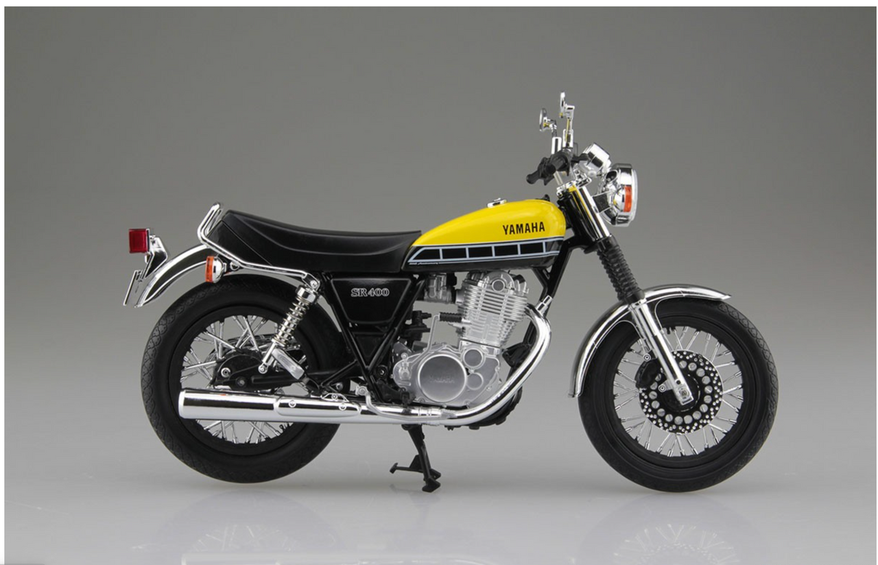 Aoshima 1 12 Diecast Yamaha SR400 Light Redish Yellow Solid Hobby aoshima-1-12-diecast-yamaha-sr400-light-redish-yellow-solid-hobby