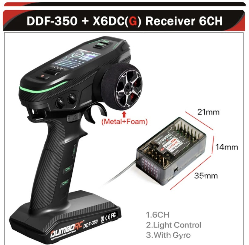 DumboRC DDF-350 2.4GHz 10CH HD LCD Screen Digital Radio