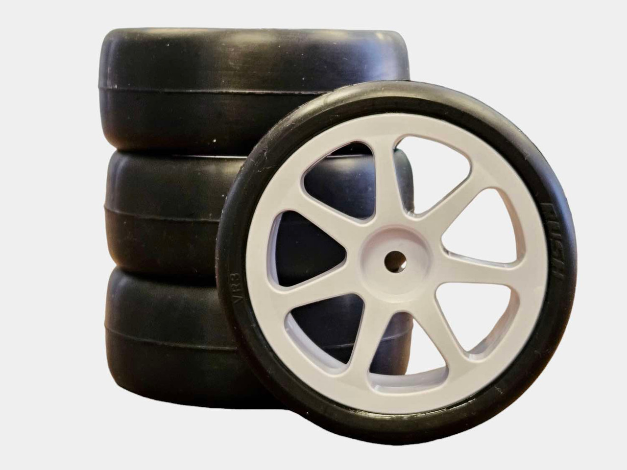 Rush VR3 24X Slick Seven Spoke White Rim - Hobby Station
