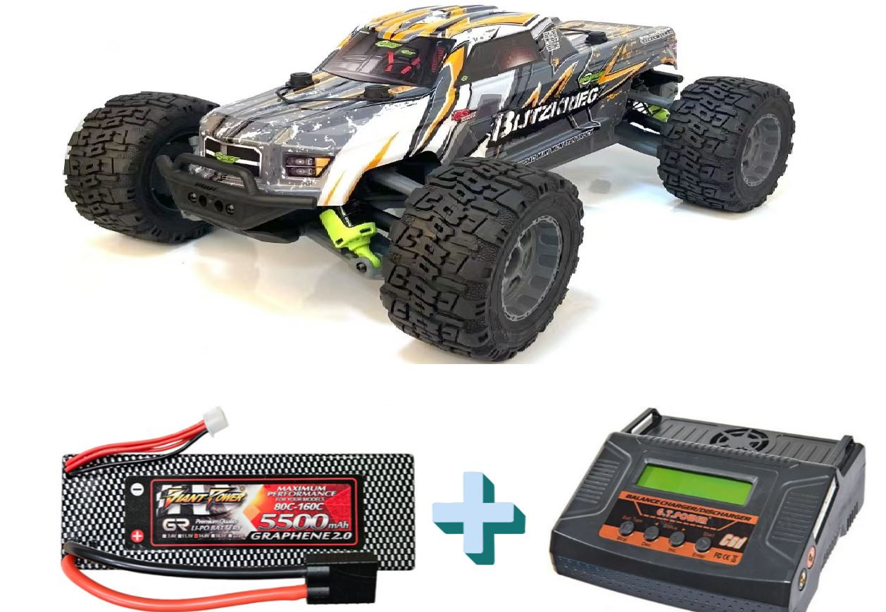 WOV Racing Mustang Blitzkrieg 4S Brushless Monster Truck 1/9 Scale RTR ...