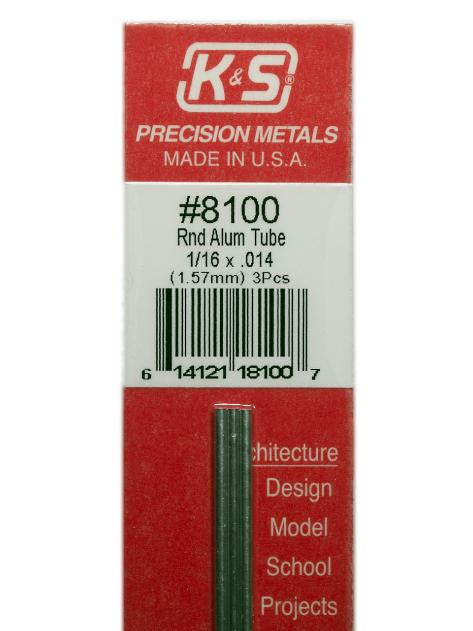K&S Aluminium Tube 1/16" x 12" 8100 Hobby Station