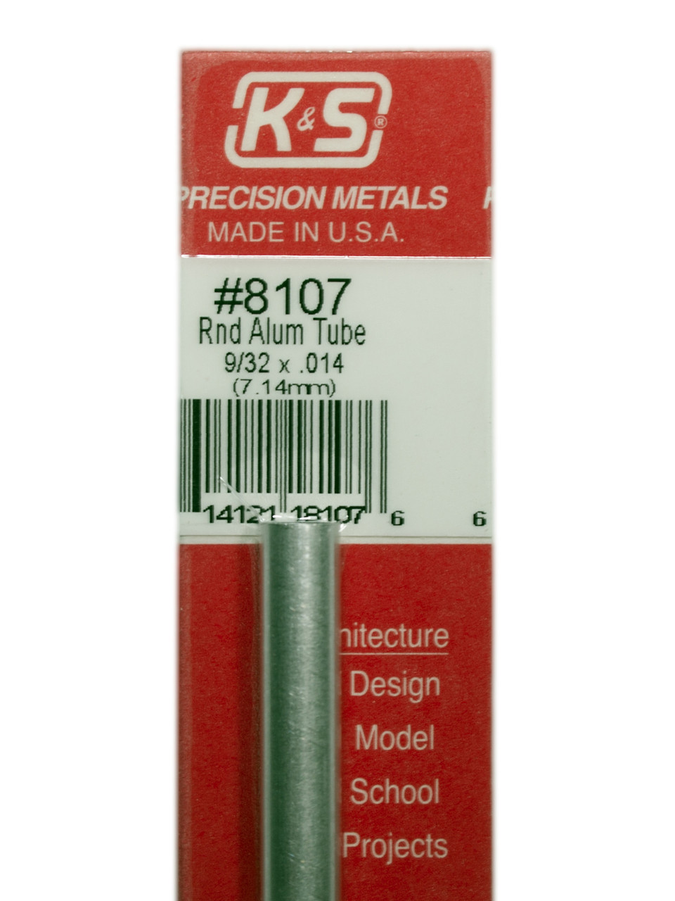 K&S Aluminium Tube 9/32" x 12" 8107 Hobby Station