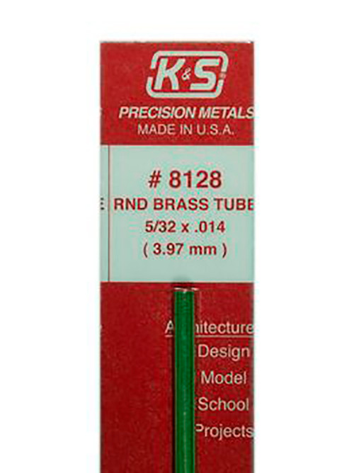 K&S Brass Round Tube 5/32" x 12" 8128 Hobby Station