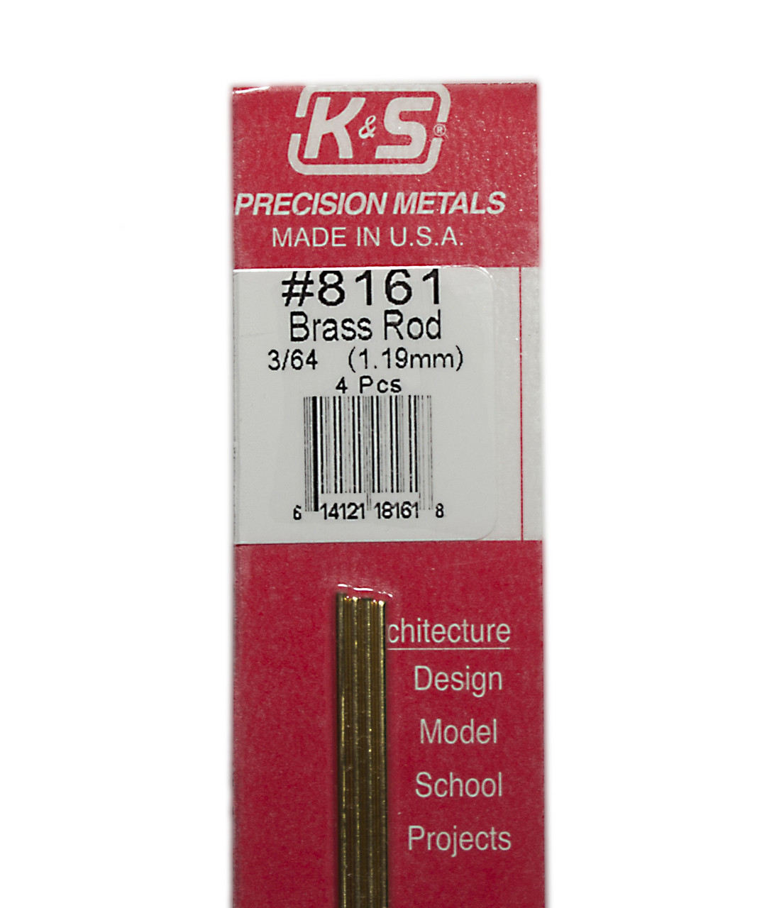 K&S Brass Rod 3/64" x 12" 8161 Hobby Station