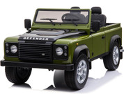 Land Rover Defender Ride On 4 wheel drive Truck with Rubber wheels Two Seater ( Green)