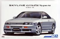 AOSHIMA THE MODEL CAR 94 NISSAN ECR33 SKYLINE GTS25T TYPE M '94 1/24 SCALE