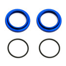 Team Associated 12mm Big Bore Threaded Collar (Blue) (2)