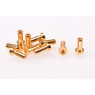 Ruddog 4mm Gold Plug Male - 12mm (10pcs)