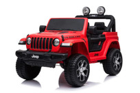 Latest Jeep Licence Wrangler Rubicon  4x4 Ride On Toy (Red) 4 Motors version