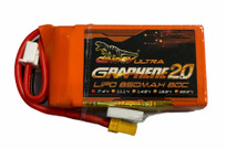 Dinogy Ultra Graphene 2.0 2S 7.4V 850mAh 80C Li-Po Battery w/ XT30 Plug