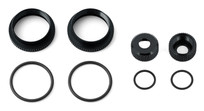 Team Associated RC8 B3 16mm Shock Collar and Seal Retainer Set (Black)