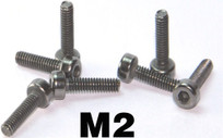 M2 Cup Head 12.9 Grade Steel Screws in Black (Pack of 10)