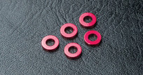 MST Alum. spacer 3X5.5X1.0 (Red) (5)