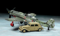 Tamiya 1/48 Focke-Wulf Fw190 D-9 JV44 & Citroen Traction 11CV Staff Car [25213]