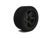 Hot Race - Pair of 1/8 On-Road Front Tires PreGlued on Carbon Rims (32 Shore)