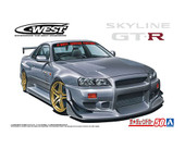 Aoshima 6990 1/24 C-WEST BNR34 SKYLINE GT-R '02(NISSAN)