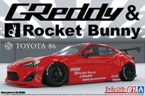 Aoshima 6186 1/24 ZN6 Toyota 86 2012 Greddy & Rocket Bunny Enkei Ver.