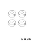 MJX 10440 Replacement 12mm Metal Wheel Hexes 10440