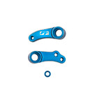Team Associated RC10B84 Factory Team Aluminum Steering Bellcrank Set (Blue)