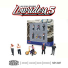 1:64 Figure Set: Lowriders 5 (Featuring Lowrider culture with 5 figures & 1 bicycle)