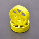 Core RC - JC 6 Spoke 2.2 2WD Front Yellow Wheel Cougar 2K - pr