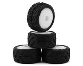UpGrade RC Micro Spiker Pre-Mounted Carpet Tires for Losi Micro-T (White) (4)