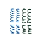 Team Associated RC10 Model 24 Front & Rear Shock Springs Set (Soft/Green, Hard/Blue)