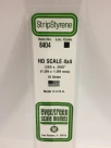 Evergreen - HO SCALE STYRENE STRIP 4X4 10pcs