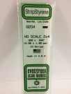 Evergreen - HO SCALE STYRENE STRIP 2X4 10pcs
